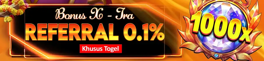 BONUS REFFERAL TOGEL 0.1% 